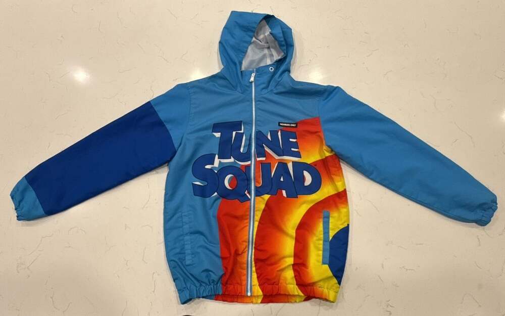 Members Only Looney Tunes Tune Squad Windbreaker Size S Blue